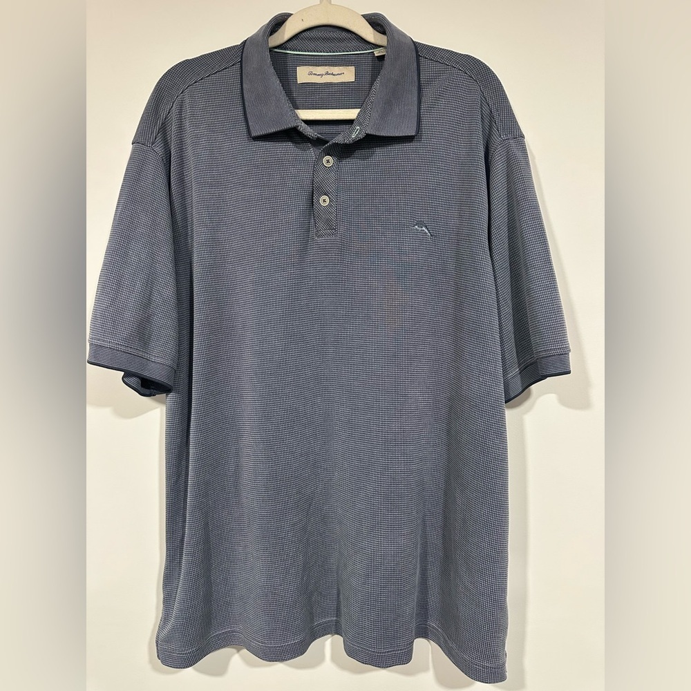 Tommy Bahama Polo Shirt Mens XL Gray Modal Blend
